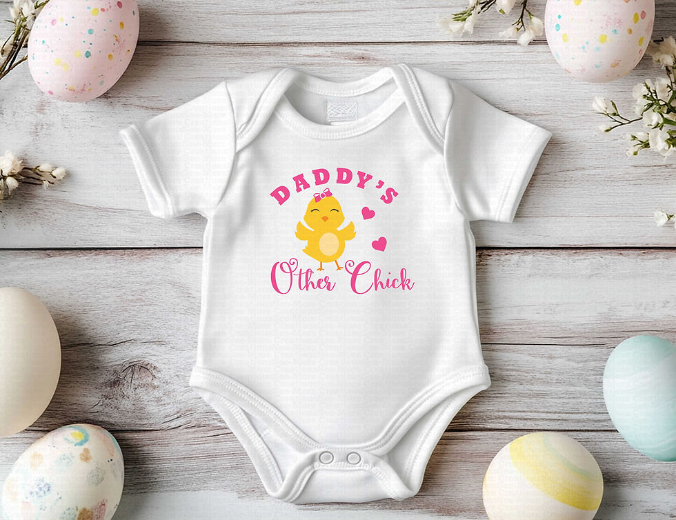 Thumbnail: Daddy's Other Chick #2 Girls Easter Bodysuit