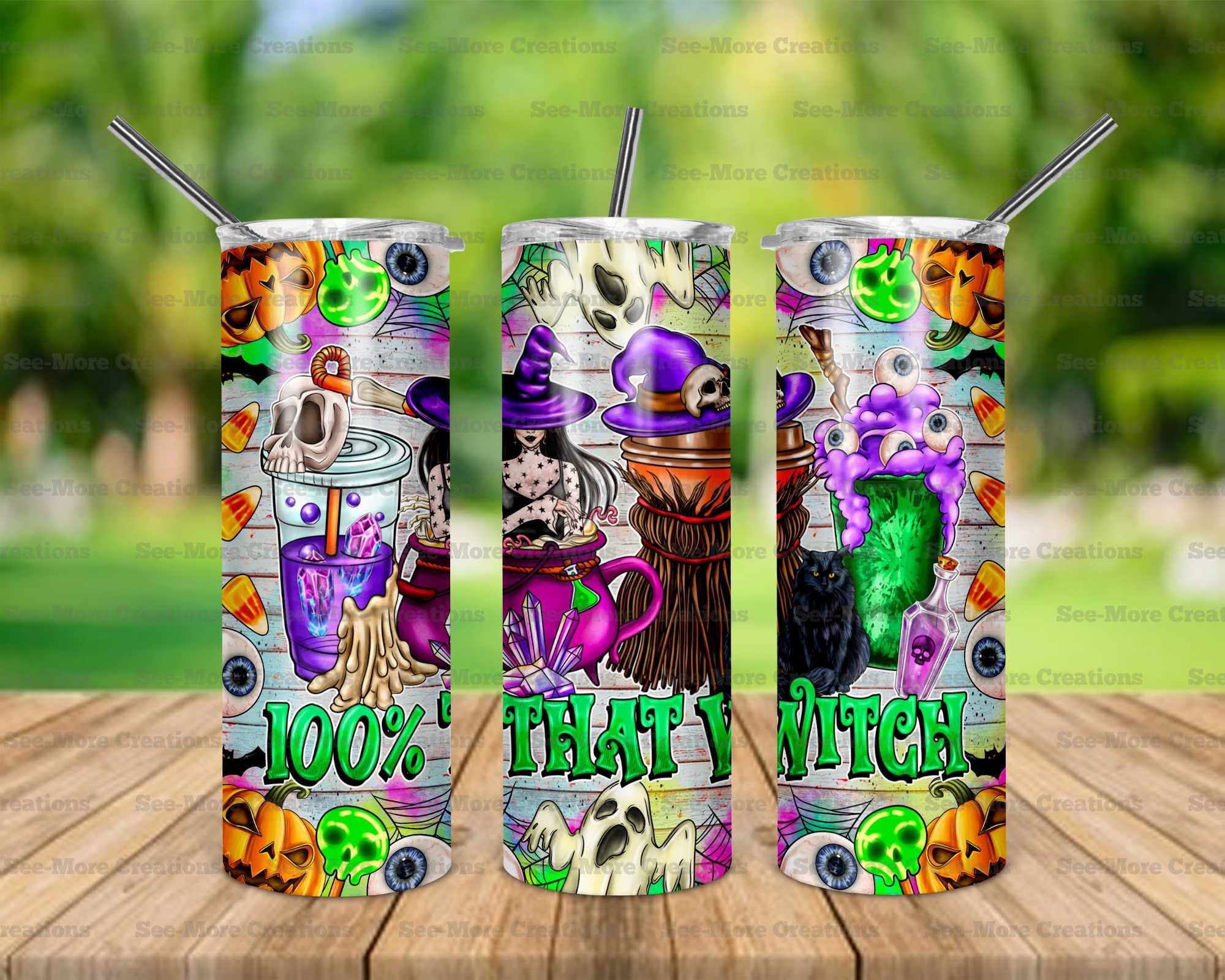 100% That Witch #1 Coffee Tea Latte Skinny Tumbler