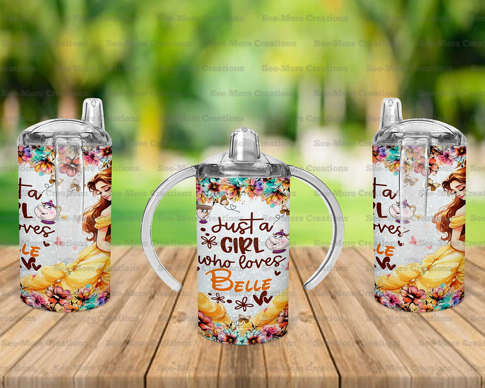 Thumbnail: Just A Girl Who Loves Belle #1 Skinny, Sippy & Kids Tumblers