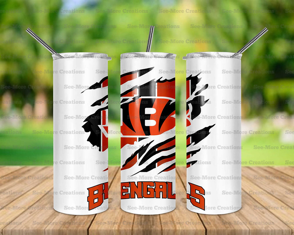 Cincinnati Bengals #18 Claw Marks Skinny, Sippy & Kids Tumblers