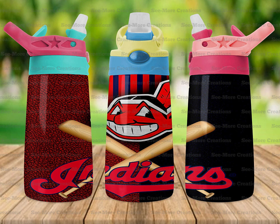 Thumbnail: Cleveland Indians #3 Skinny, Sippy & Kids Tumblers