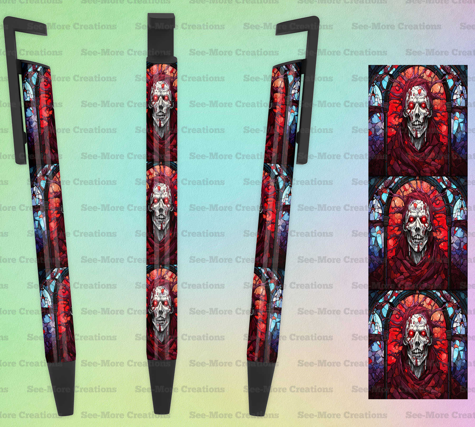 Zombie Stain Glass #184 Halloween Pen