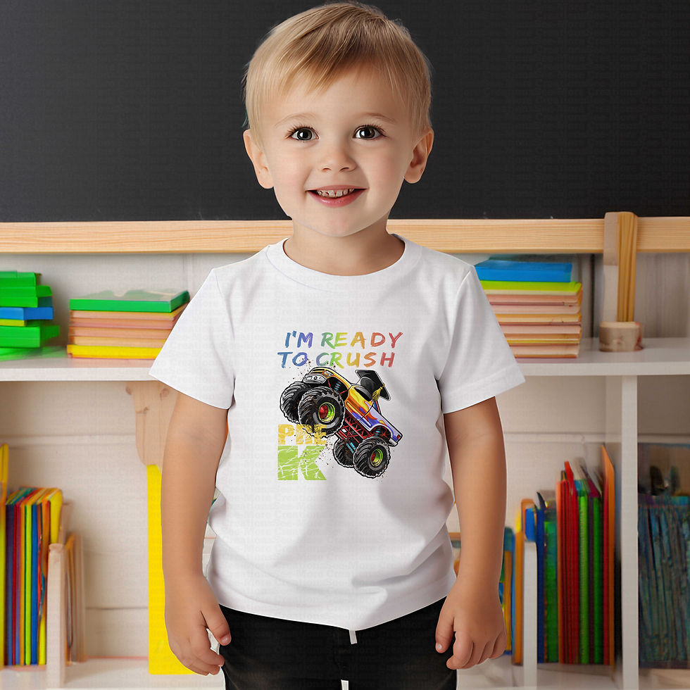 Thumbnail: I'm Ready To Crush Pre-K #6 Boys Monster Truck School Shirt