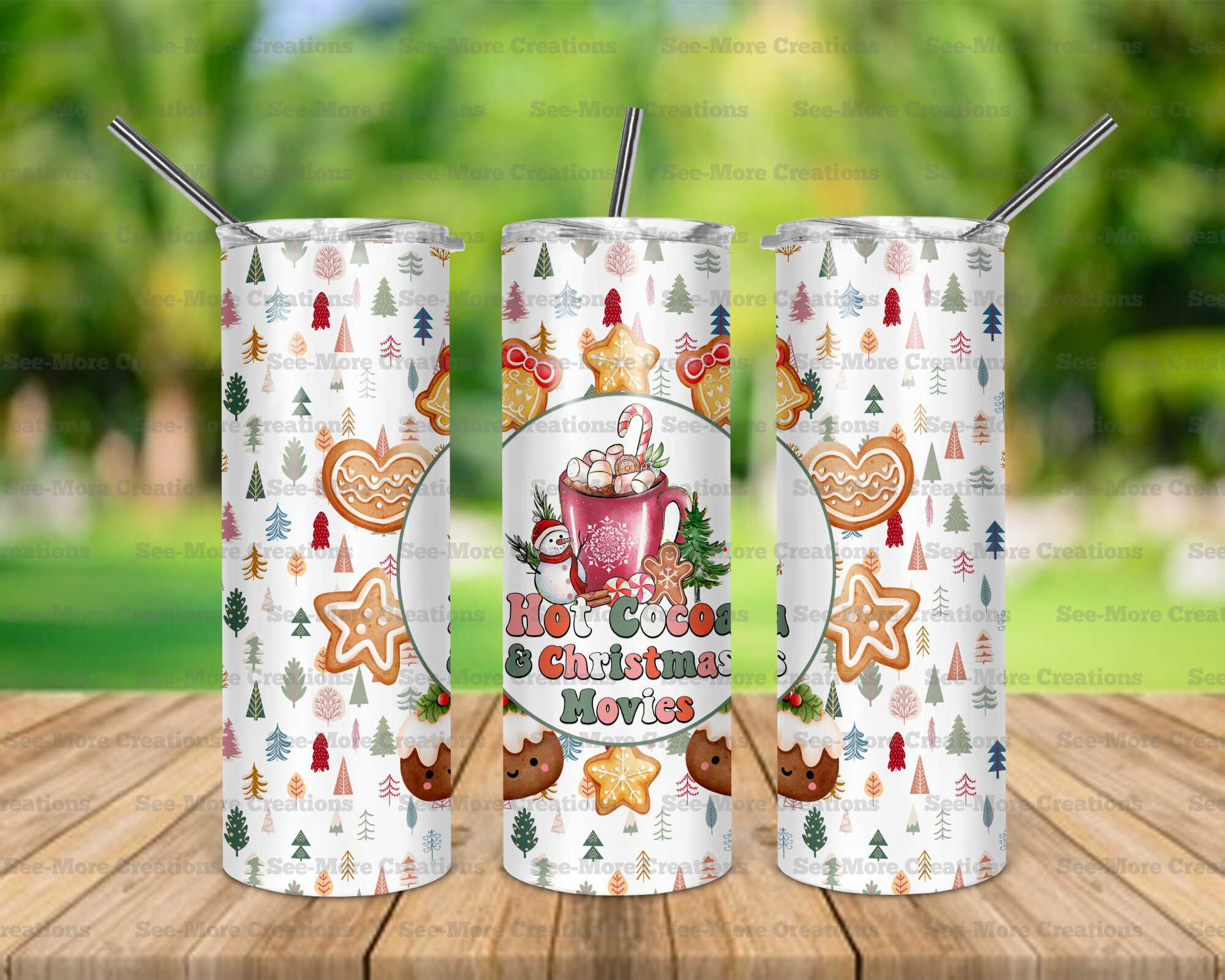 Hot Cocoa And Christmas Movies #2 Skinny & Kids Tumblers