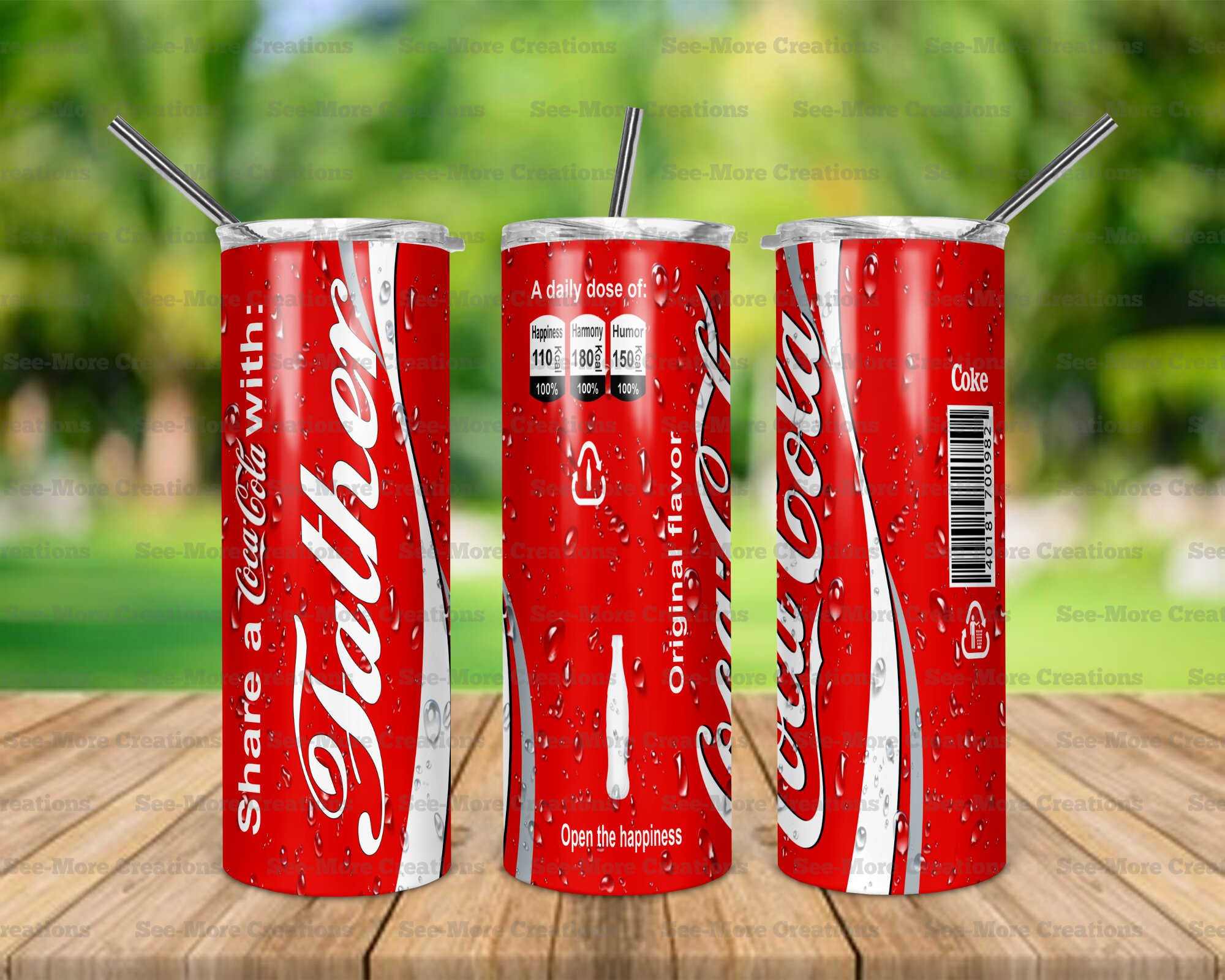 Share A Coke With Father #1 Skinny Tumbler