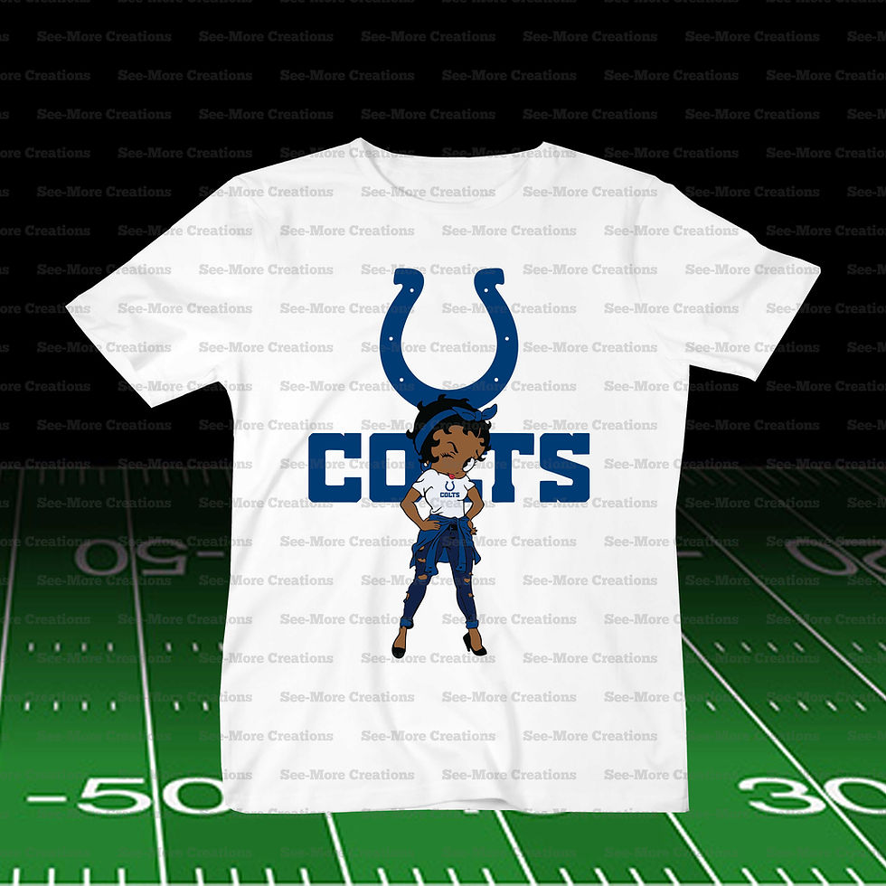 Indianapolis Colts African American Betty Boop Football Shirt