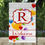サムネイル： Heart Balloons Monogram With First Letter Of Last Welcome Name Garden Flag N-Z