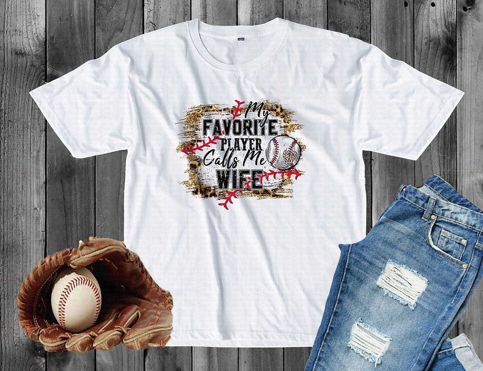 Thumbnail: My Favorite Player Calls Me Wife #1 Women's Leopard Print Baseball Shirt