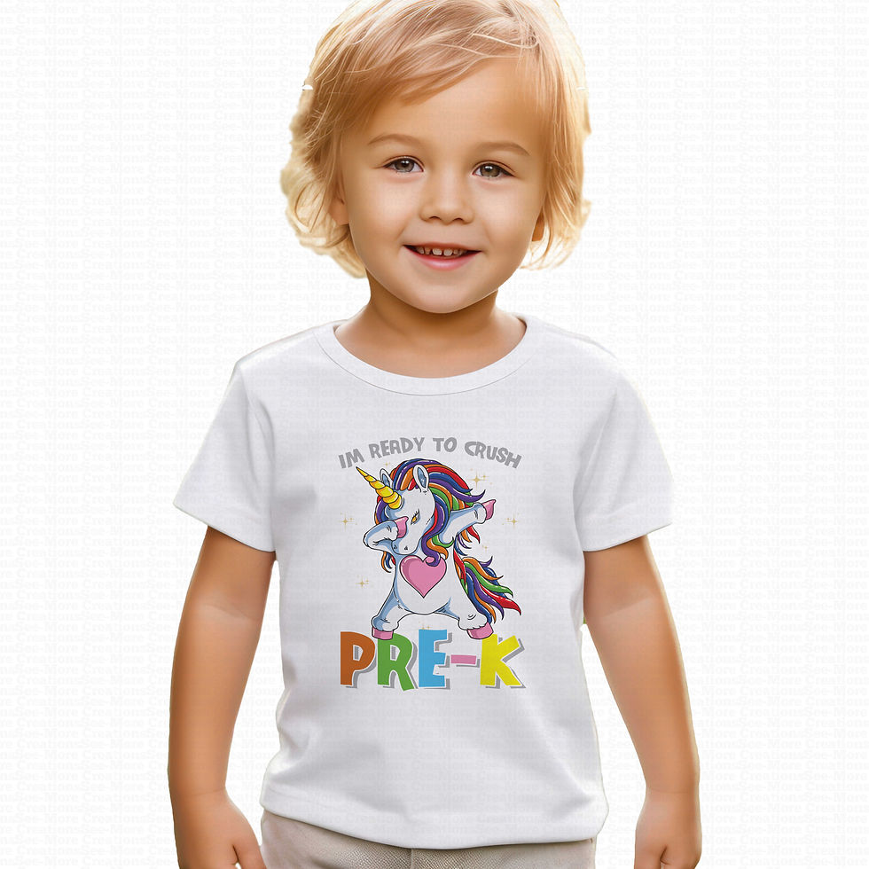 I'm Ready To Crush Pre-K #14 Girls Dabbing Unicorn School Shirt