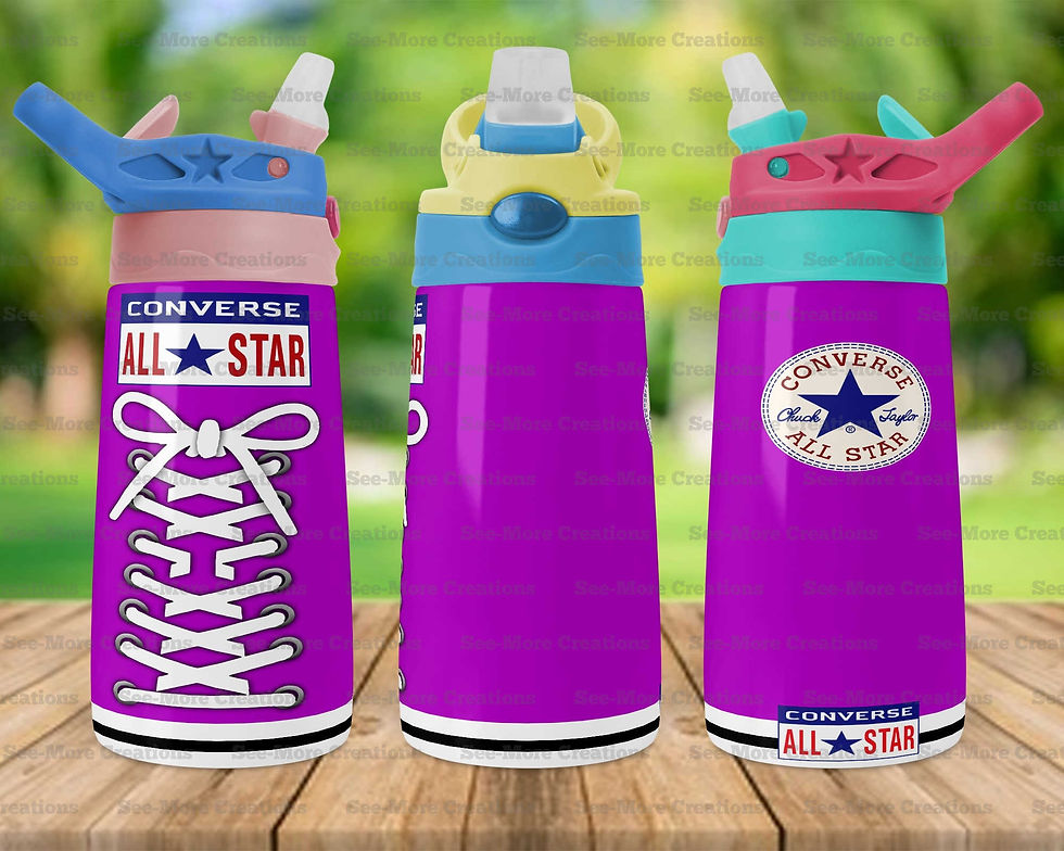 Thumbnail: Purple Converse #6 All Star Skinny, Sippy & Kids Tumblers