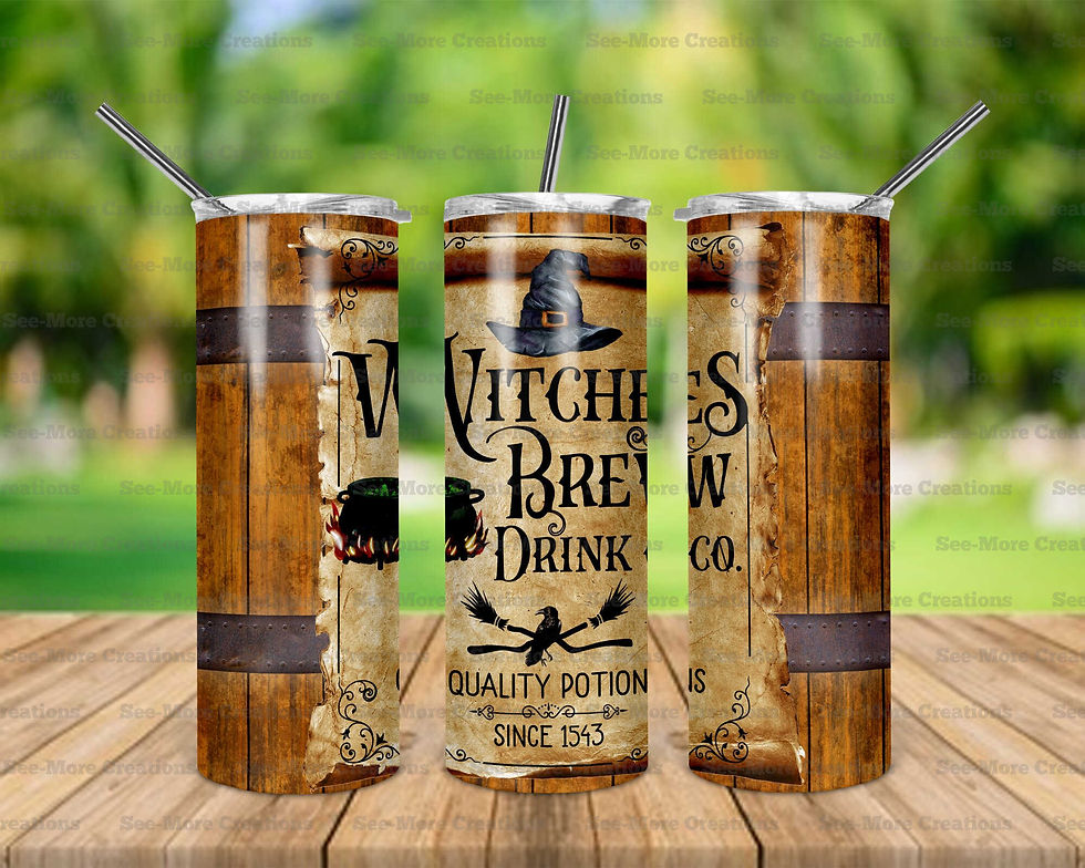 Witch's Brew #6 Wooden Barrel Skinny Tumbler