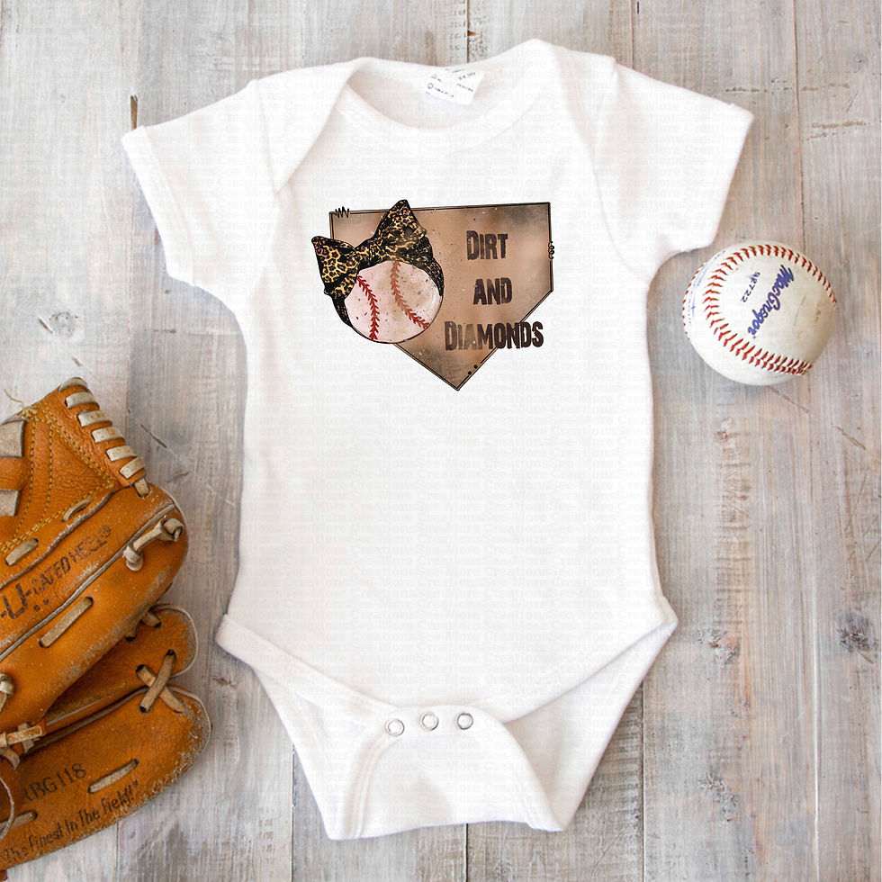 Miniatura: Dirt And Diamonds #2 Girls Baseball Bodysuit