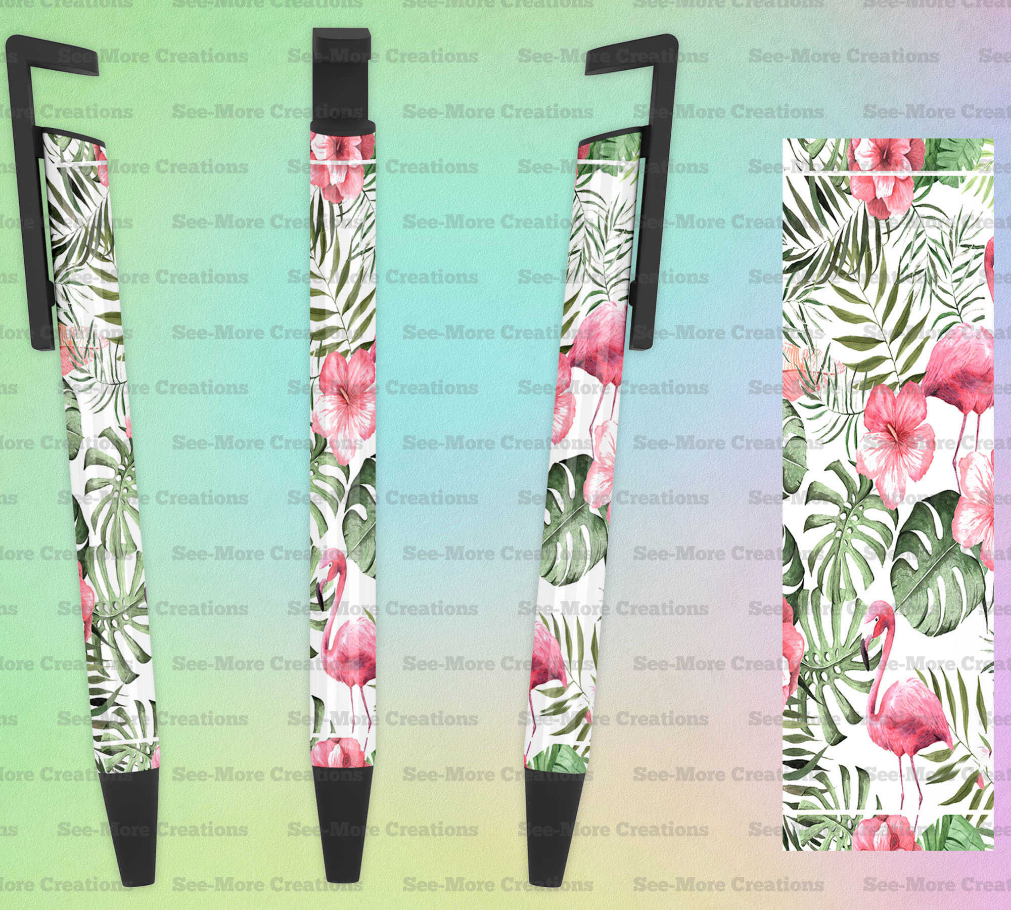 Flamingo #17 Black Ink Pen