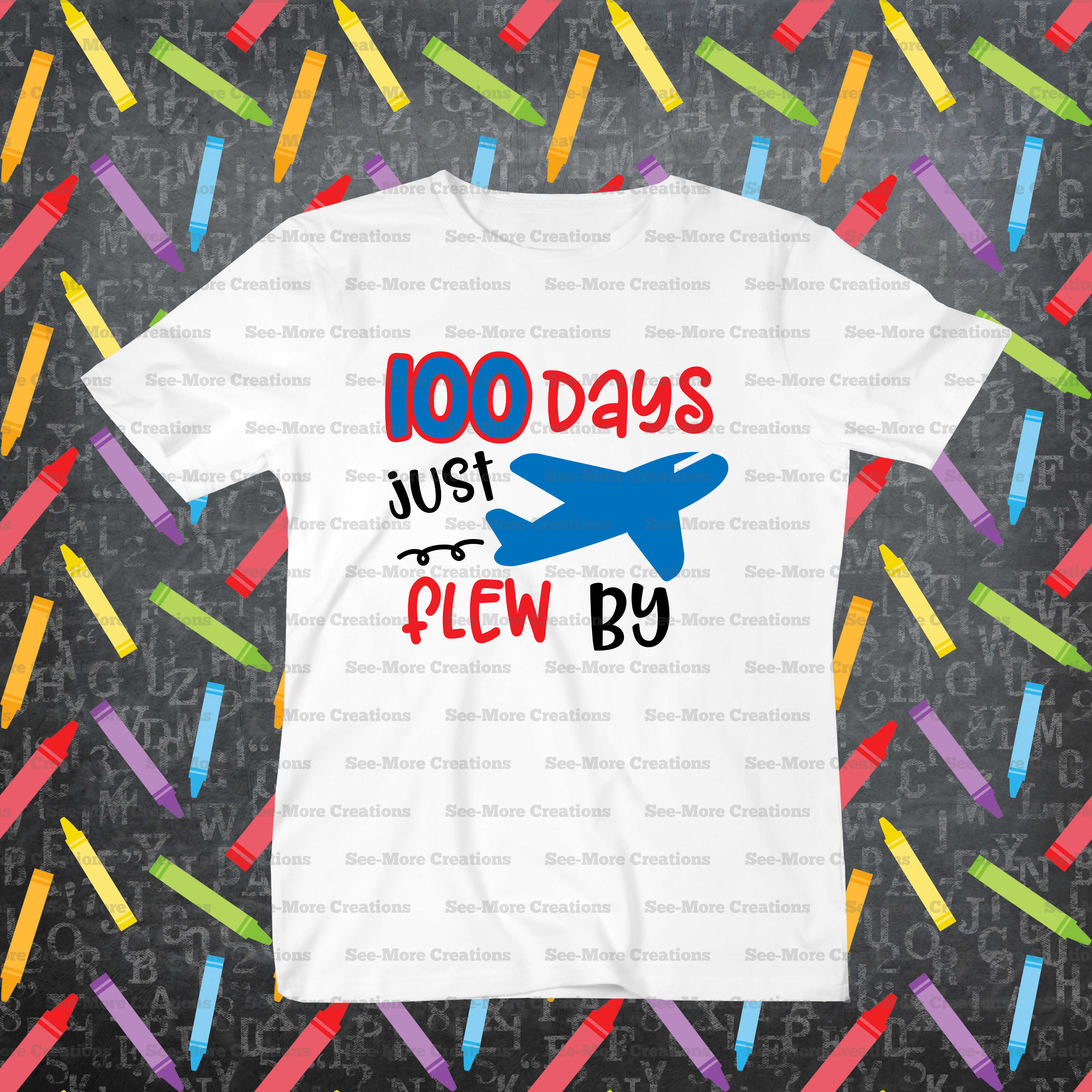 100 Days Just Flew By #2 Airplane Shirt