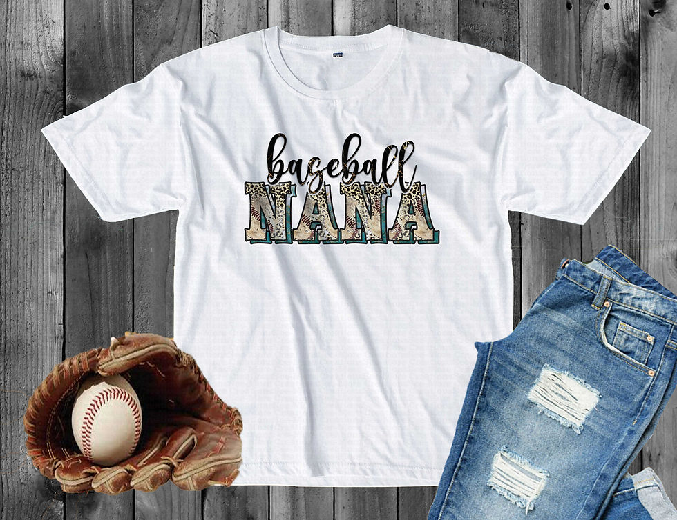 Thumbnail: Baseball Nana #2 Women's Leopard Print Baseball Shirt