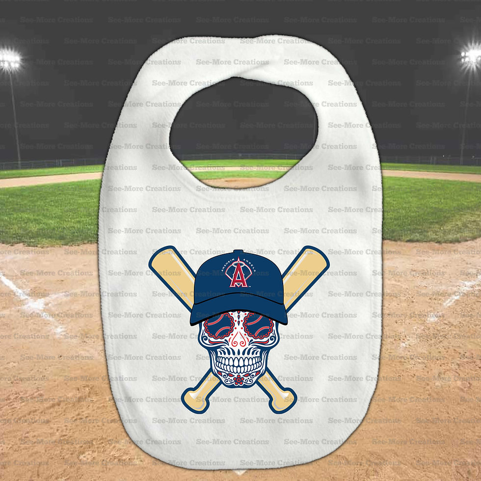 Miniatura: Anaheim Angels Skull #2 Baseball Bibs, Jumpers & Shirts