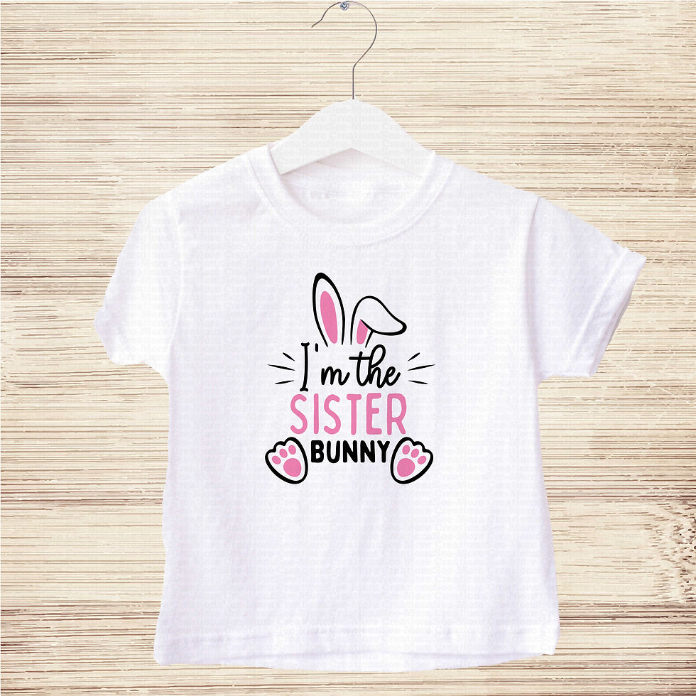 Thumbnail: I'm The Sister Bunny #1 Girls Colorful Easter Toddler & Youth Shirt