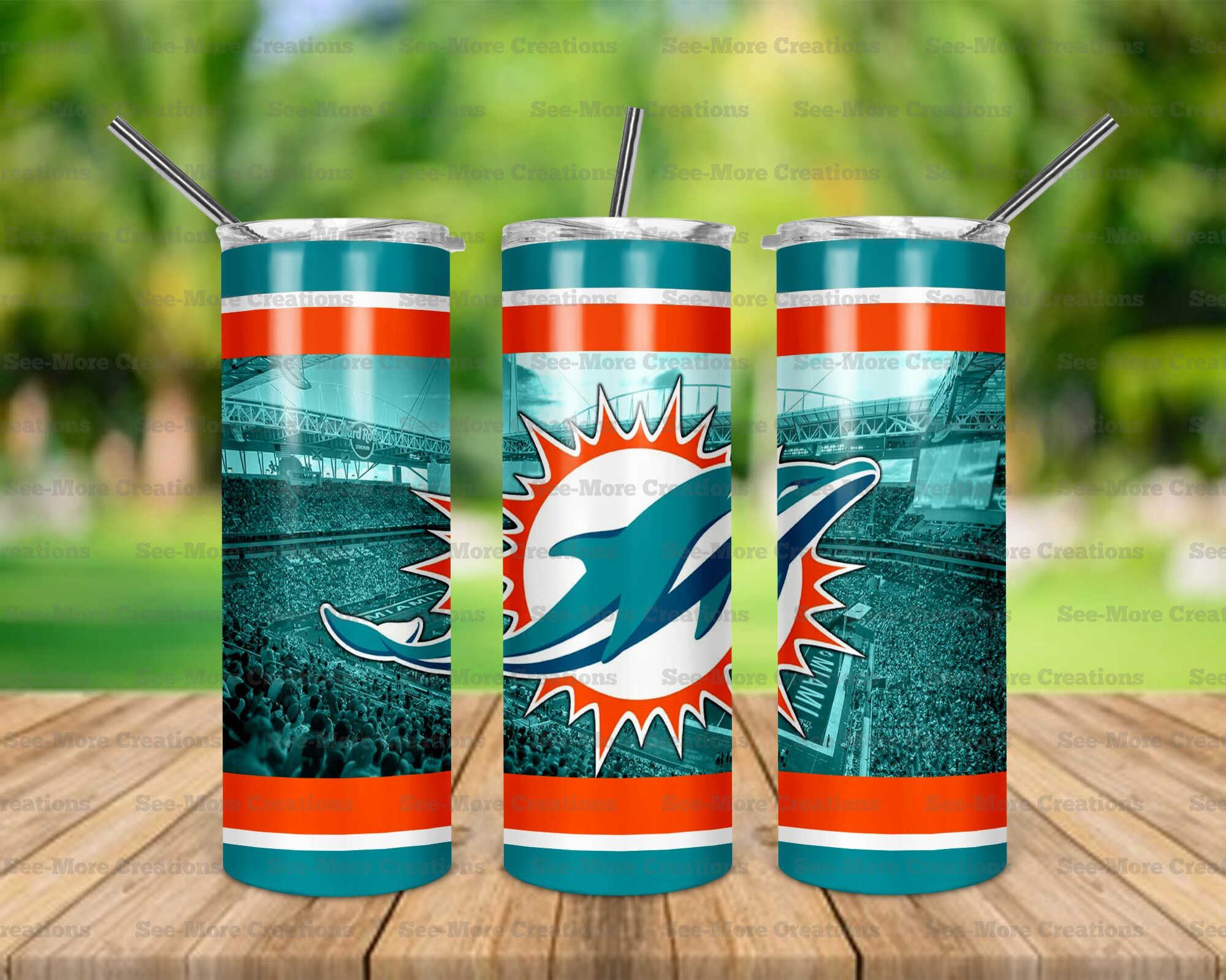 Miami Dolphins #4 Skinny, Sippy & Kids Tumblers