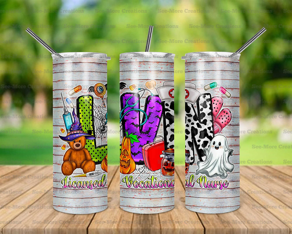 Licensed Vocational Nurse Halloween #1 LVN Skinny Tumbler