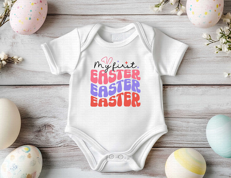Thumbnail: My First Easter #17 Girls Easter Bodysuit