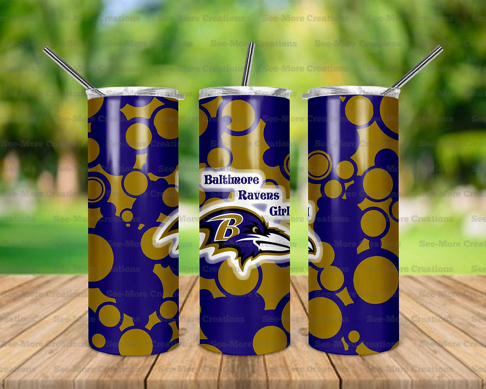Baltimore Ravens Girl #20 Skinny, Sippy & Kids Tumblers
