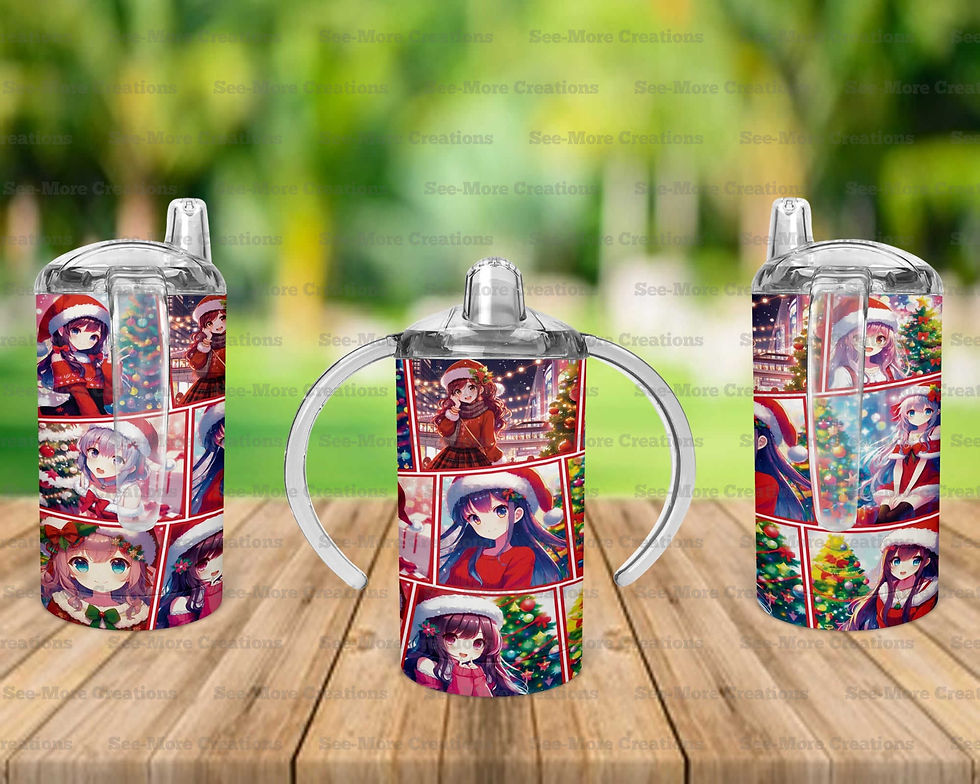 Thumbnail: Anime Christmas #1 Skinny, Sippy & Kids Tumbler