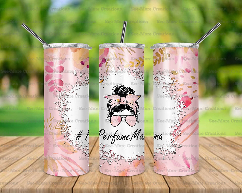 Perfume Mama #9 Messy Bun Skinny Tumbler