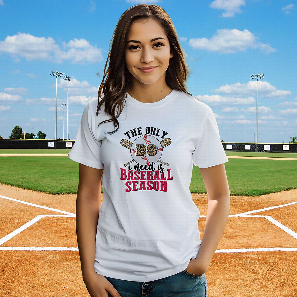 Thumbnail: The Only BS I Need Is Baseball Season #2 Women's Leopard Print Baseball Shirt
