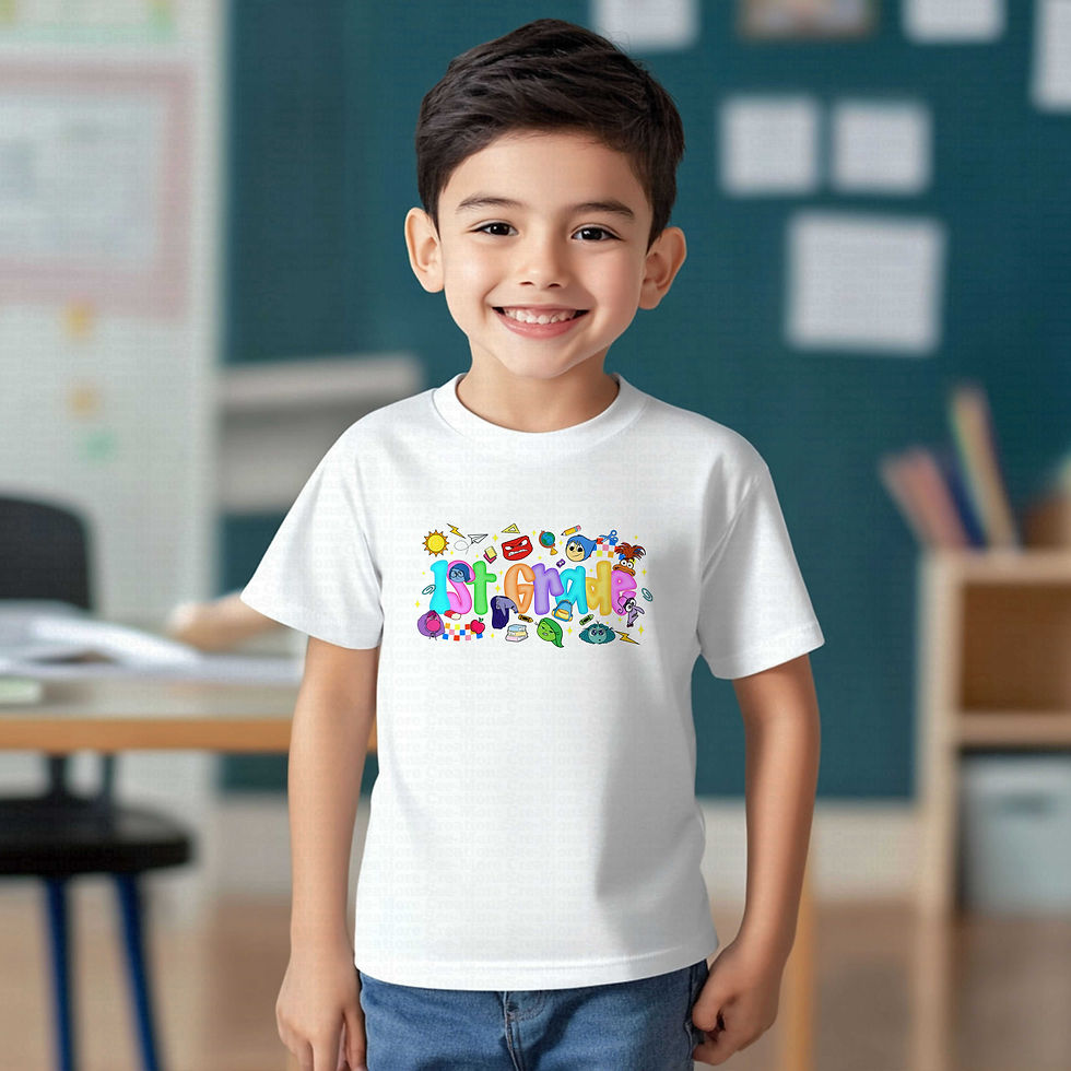 Thumbnail: First Grade #213 Boys Or Girls Inside Out Emotions School Shirt