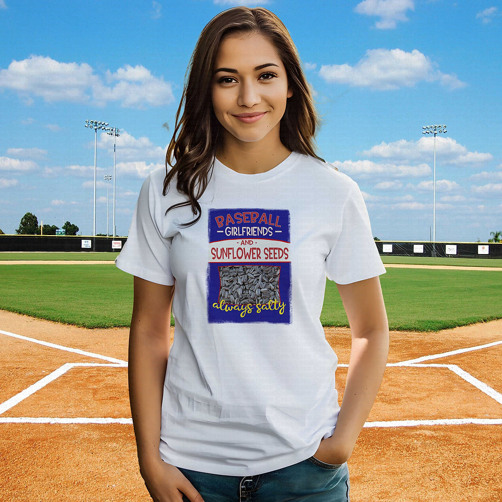 Miniature : Baseball Girlfriends And Sunflower Seeds Always Salty #1 Women's Baseball Shirt