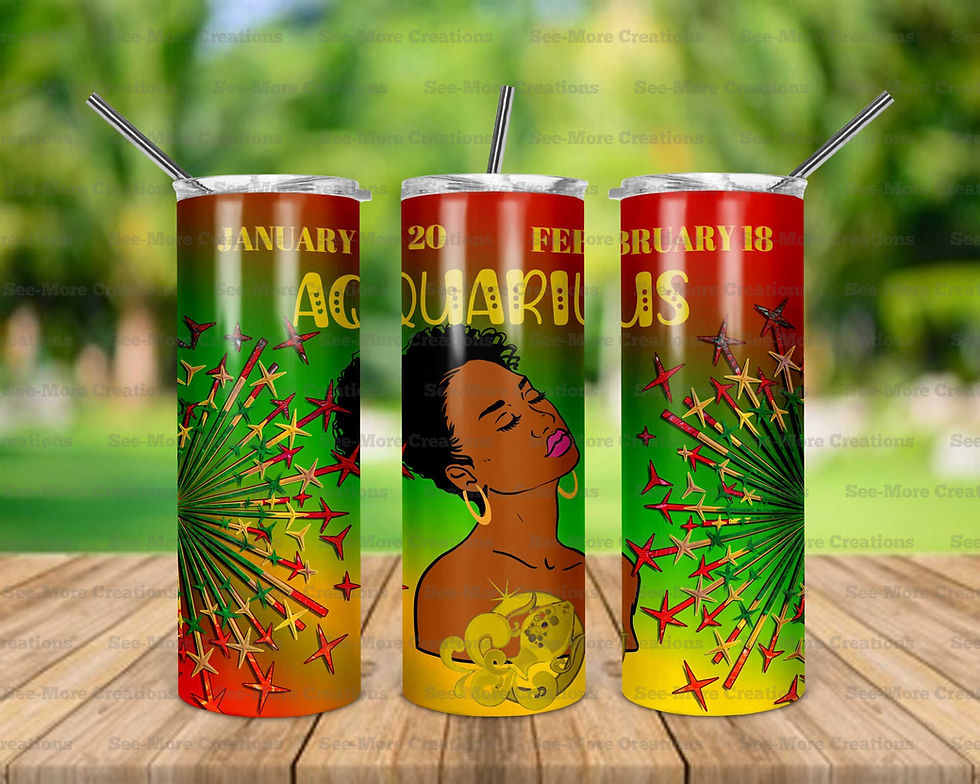 Aquarius #34 African American Women Skinny Tumbler