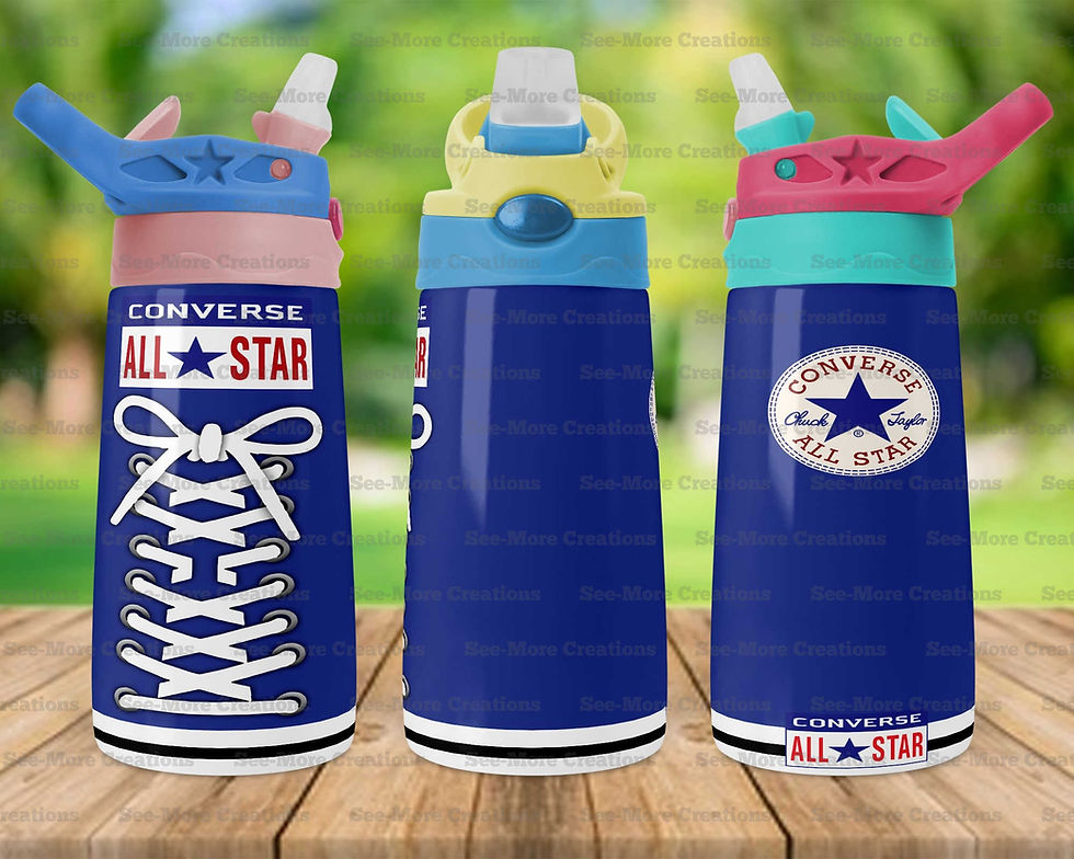 Thumbnail: Blue Converse #8 All Star Skinny, Sippy & Kids Tumblers
