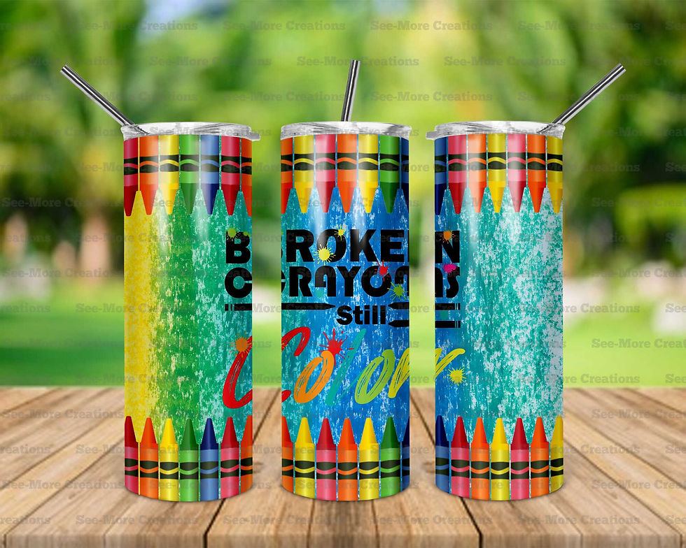 Broken Crayons Still Color #2 Skinny Tumbler