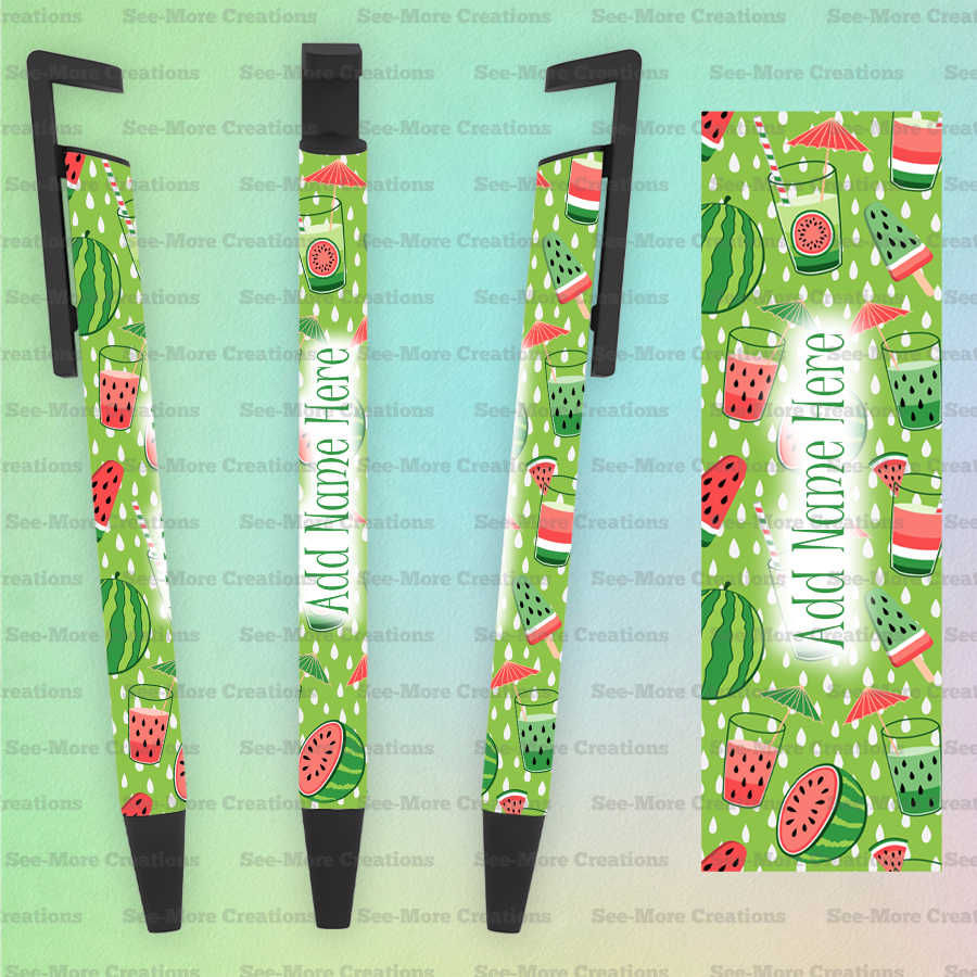 Thumbnail: Watermelon #11 Personalize With Name Green Pen