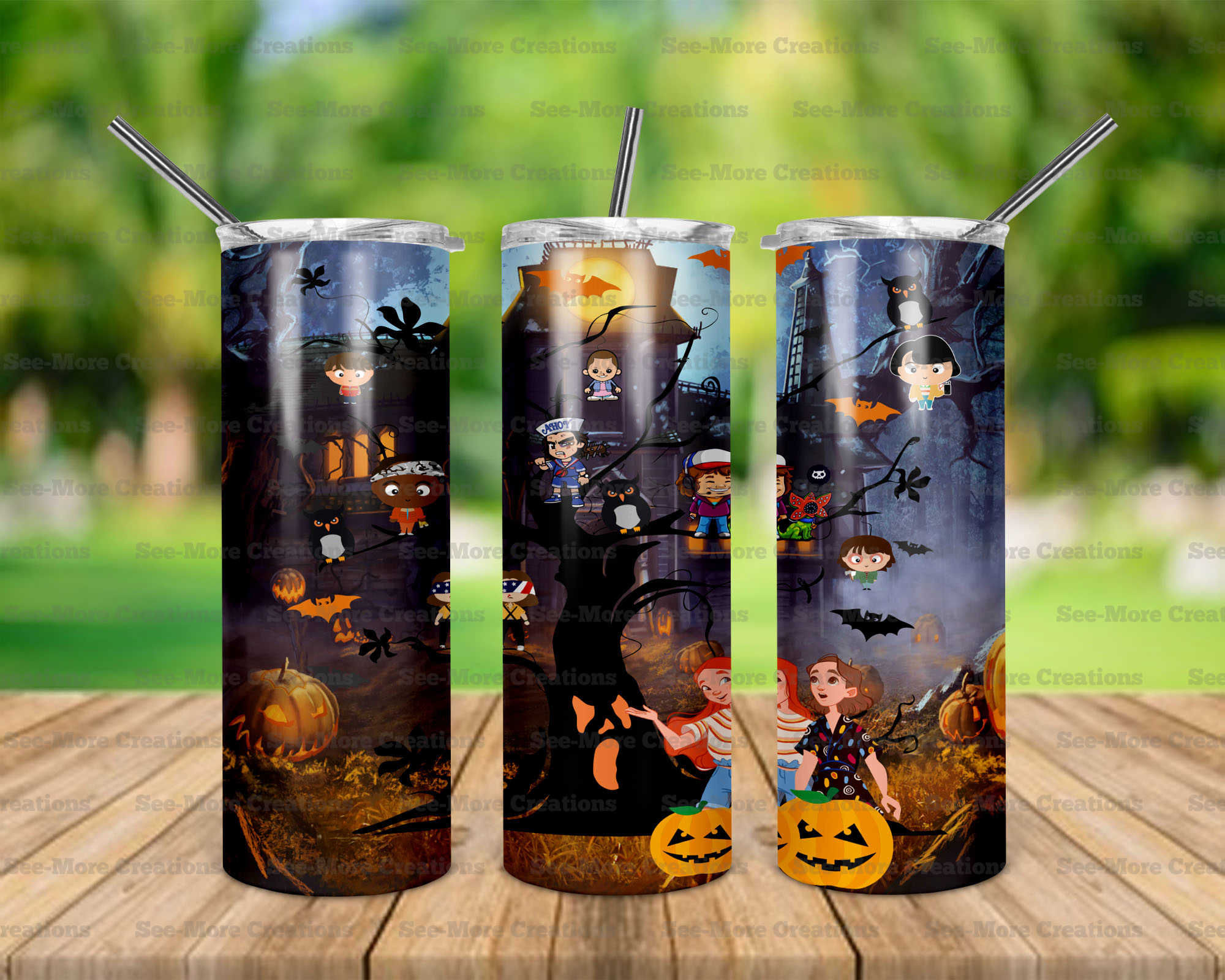 Halloween Tree #15 Stranger Things Skinny & Kids Tumblers