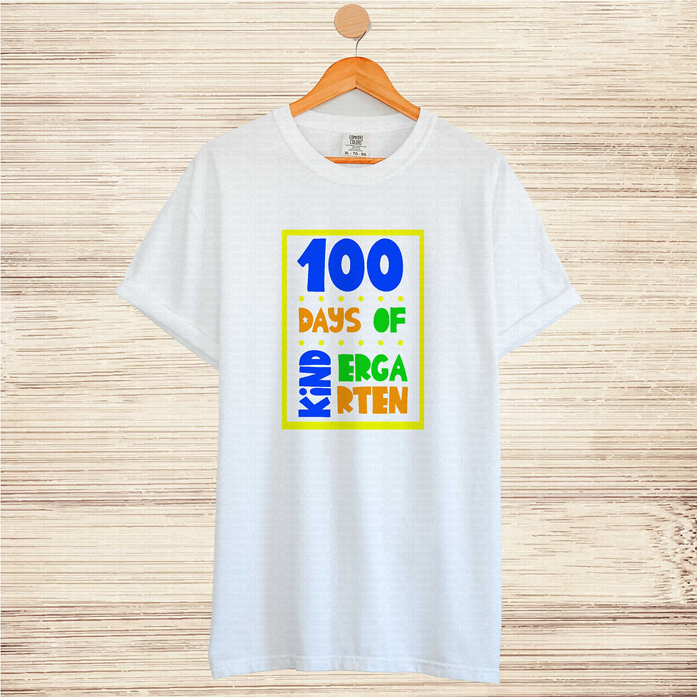 縮圖：100 Days Of Kindergarten #1 School Teacher Shirt