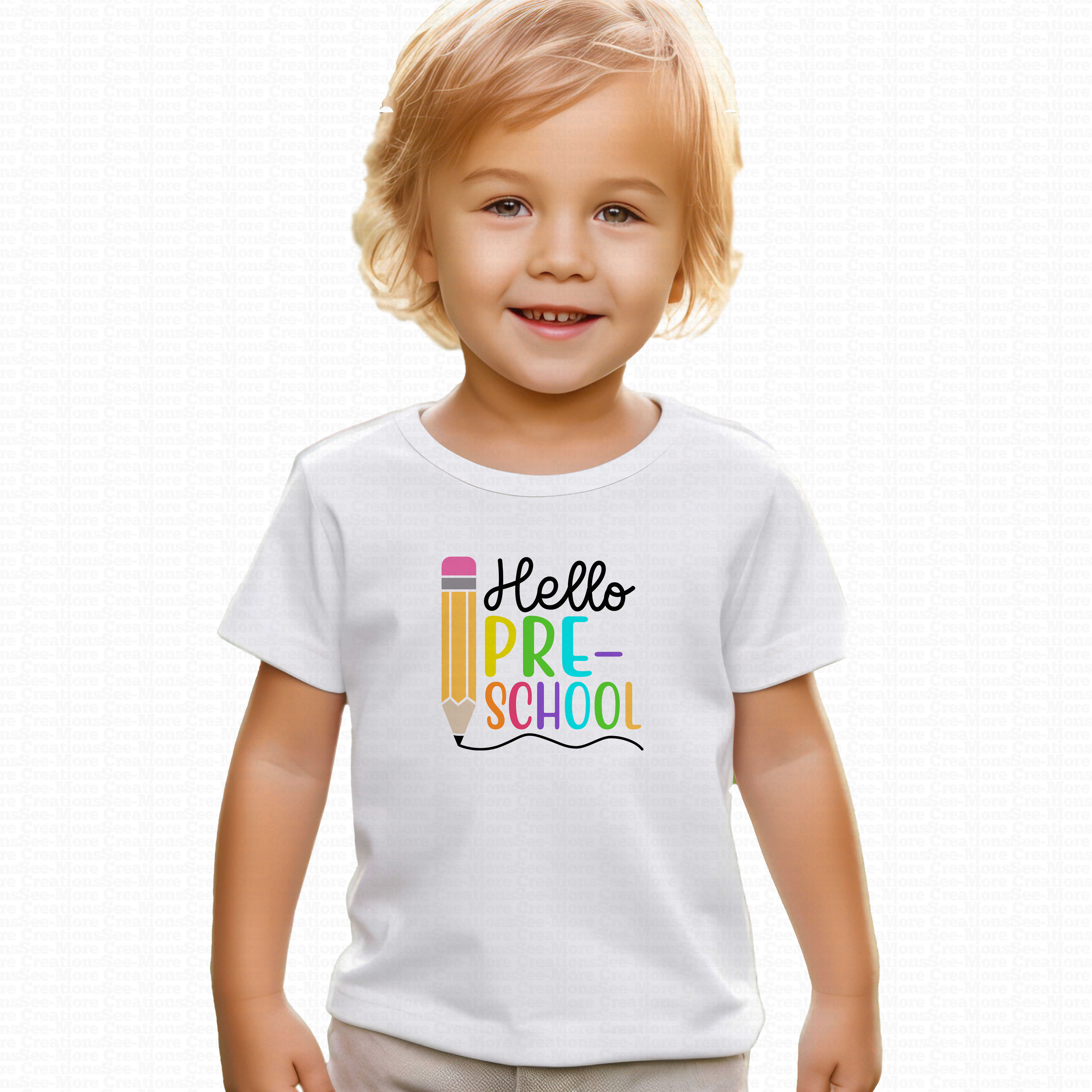 Hello Pre-School #7 Girls School Shirt
