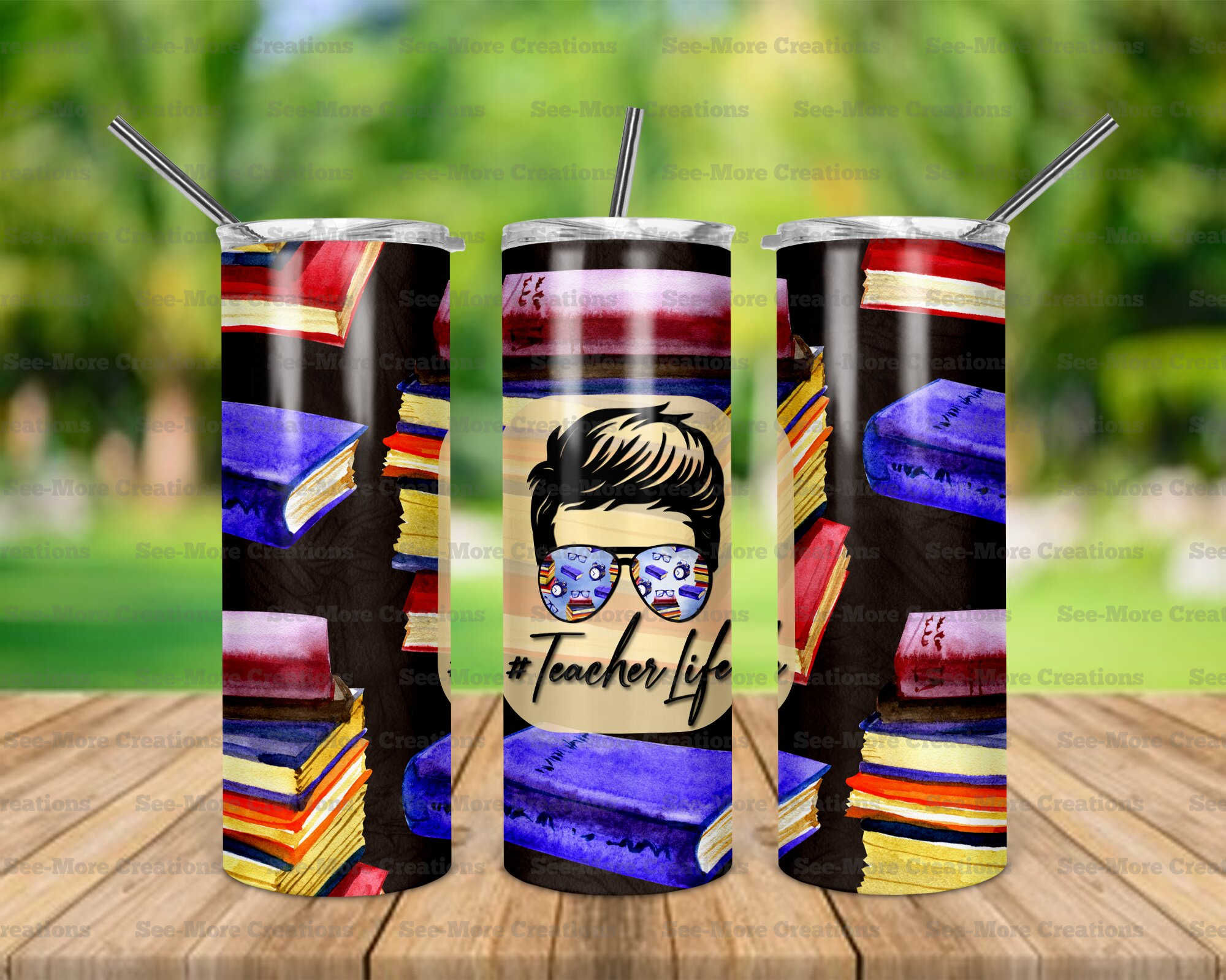 Teacher Life #1 Male Skinny Tumbler