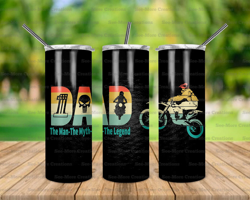 The Man The Myth The Legend #7 Dirt Bike Skinny Tumbler