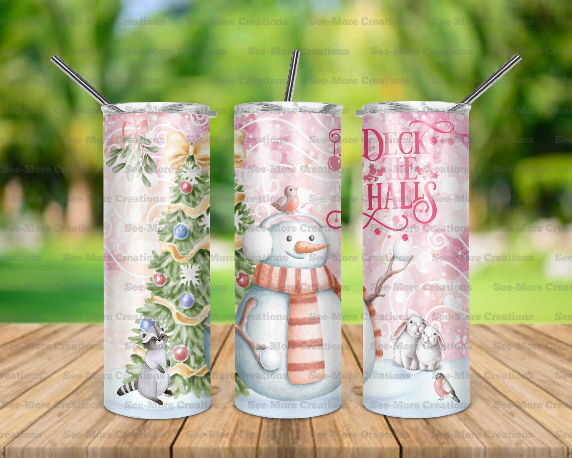 Deck The Halls #1 Skinny, Sippy, Kids Tumblers