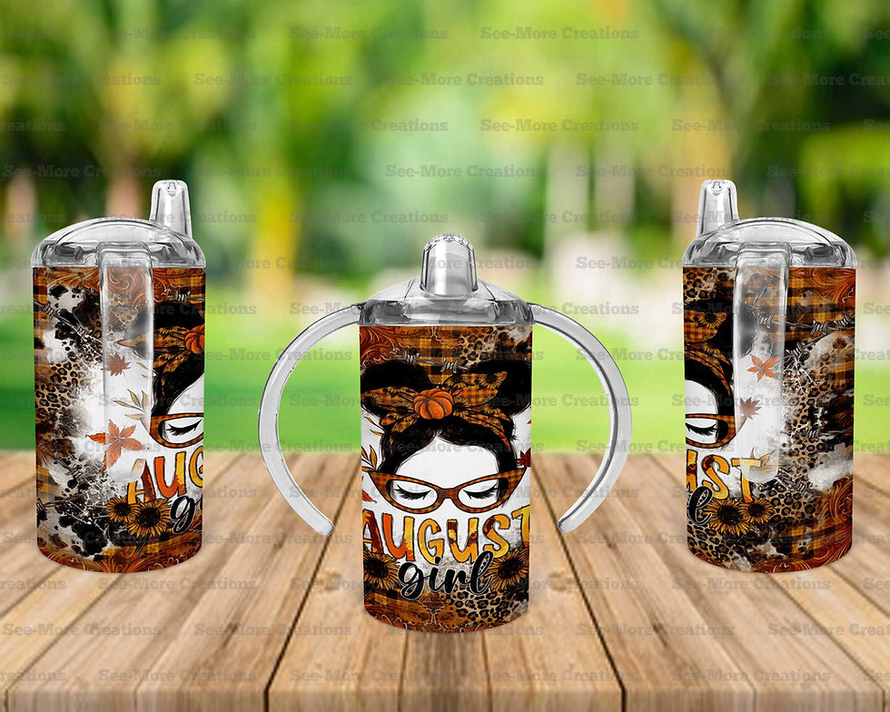 Thumbnail: August Girl #1 Messy Bun Skinny, Sippy & Kids Tumblers