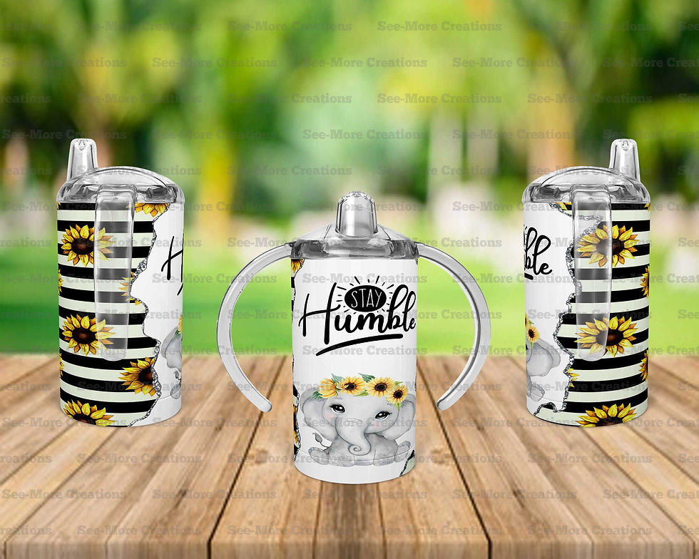 Thumbnail: Stay Humble #1 Elephant Sunflowers Skinny, Sippy & Kids Tumbler