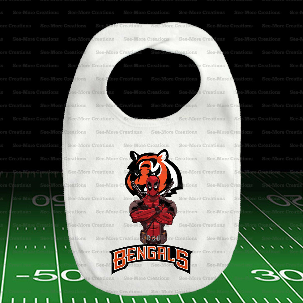 Miniatyrbild: Cincinnati Bengals Deadpool Football Bib, Jumper & Shirt