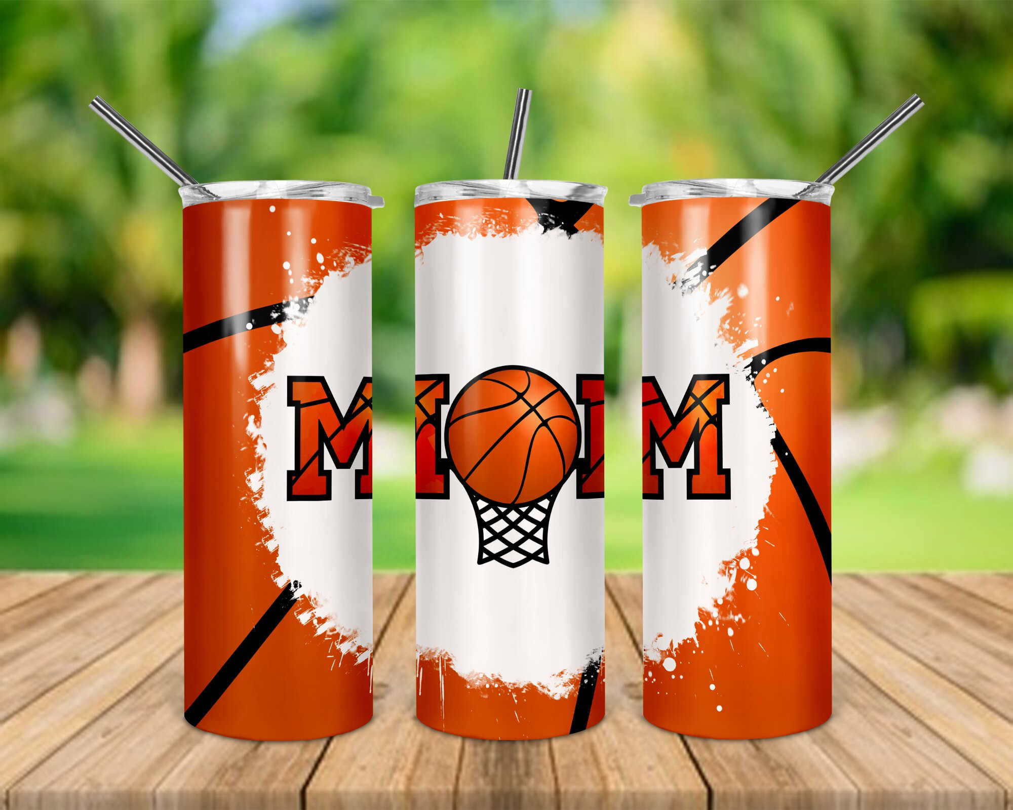 Basketball Mom Basketball Hoop 20 oz Skinny Tumbler