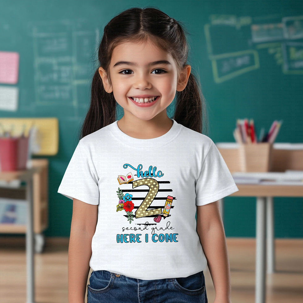 Thumbnail: Hello Second Grade Here I Come #1 Girls School Shirt