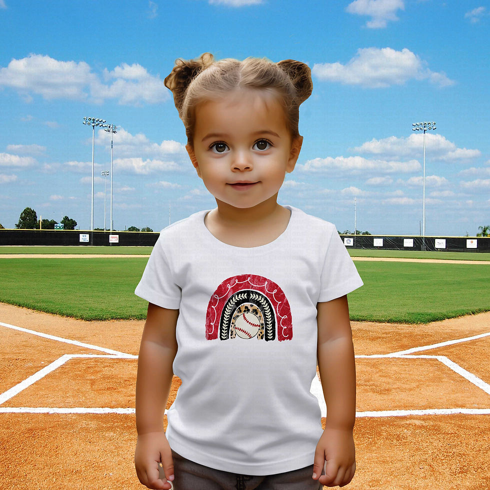 Miniatyrbild: Baseball Rainbow #2 Girls Baseball Shirt