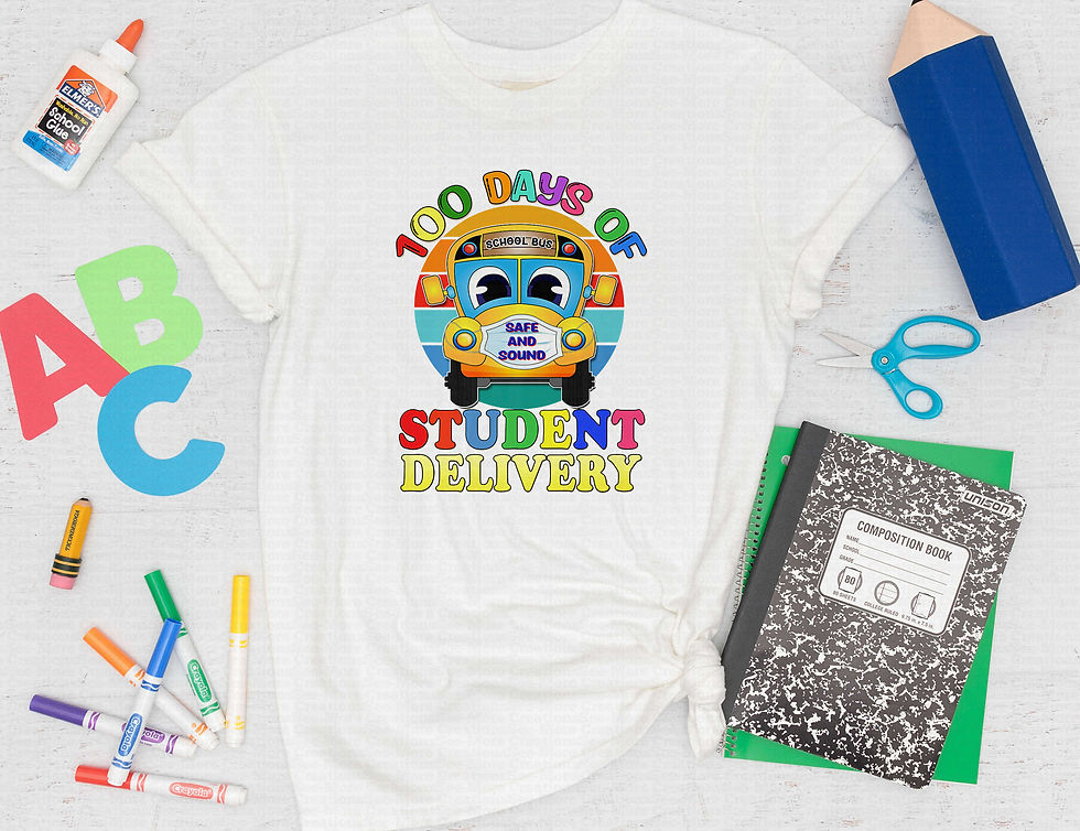 Miniatura: 100 Days Of Safe & Sound Student Delivery #1 School Bus Driver Shirt