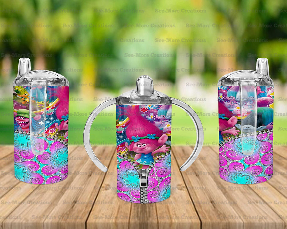Thumbnail: Trolls #13 Zipper Skinny, Sippy & Kids Tumblers