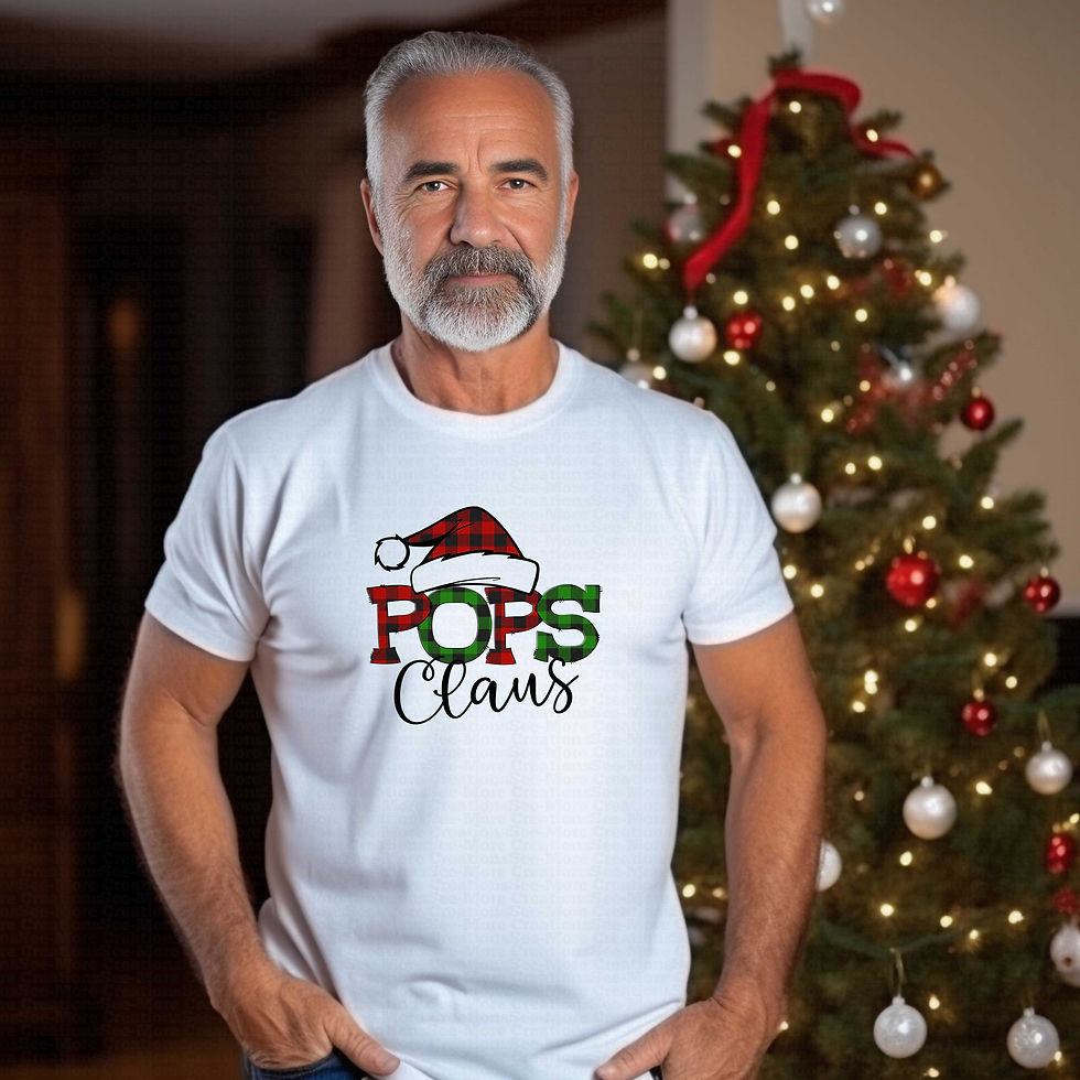 Μικρογραφία: Pops Claus #1 Red & Green Buffalo Plaid Men's Christmas Shirt