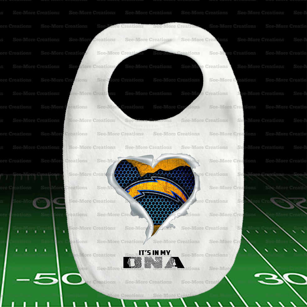 Miniatura: Los Angeles Chargers It's In My DNA #1 Football Bib, Jumper & Shirt